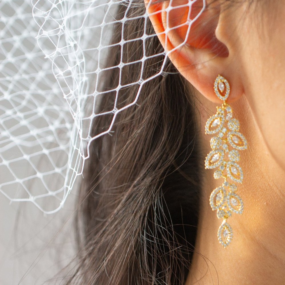 "Michelle" Gold Handmade Earrings